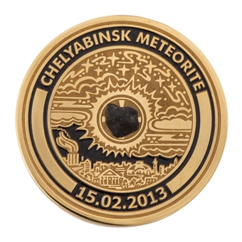 2014 Sochi Winter Olympics Meteorite-Embedded Gold Medal with Original Presentation Case and Certificate